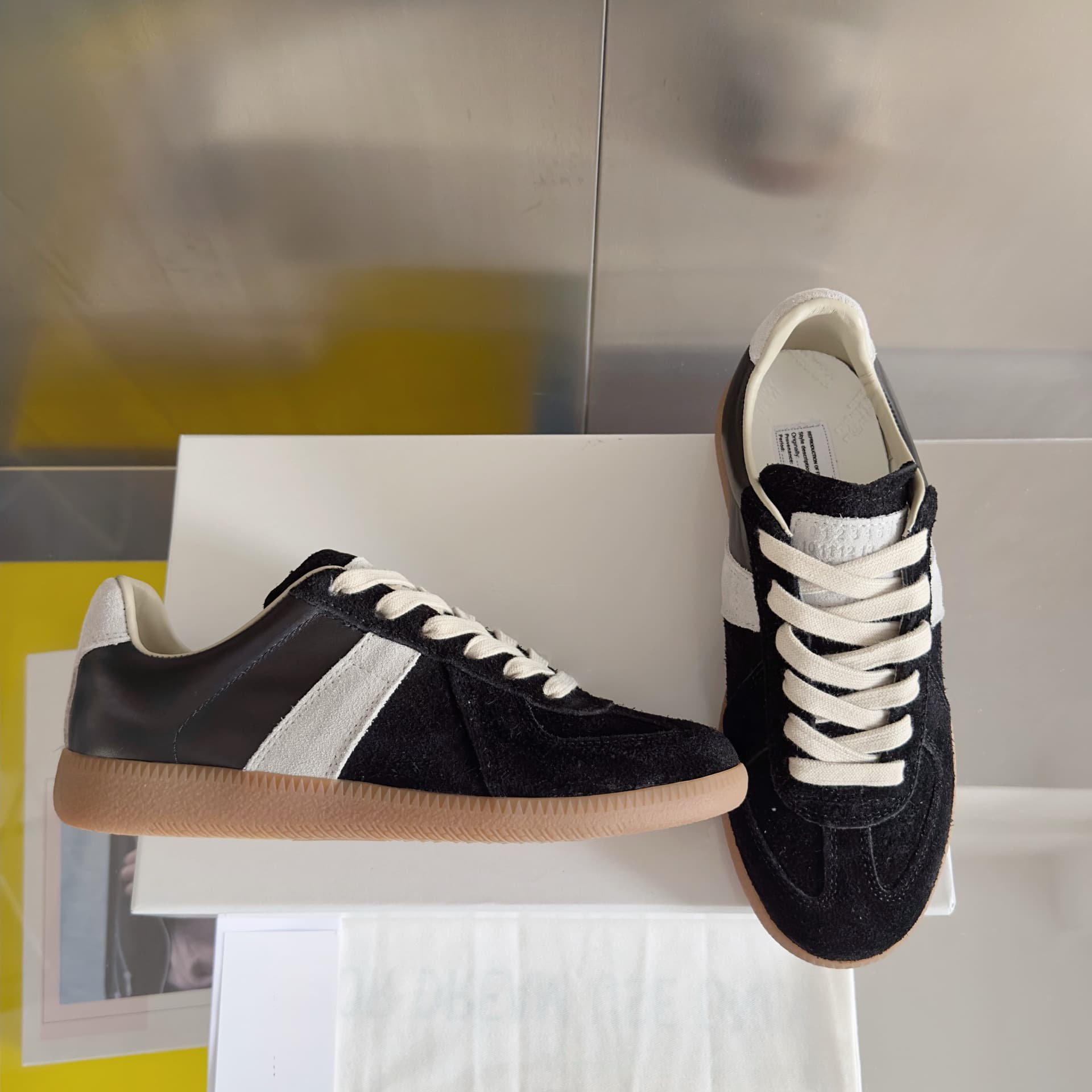 Chaussures d'entraînement d'été unisexes à bout rond plat, pointure 25, style allemand, baskets de sport décontractées et polyvalentes, parfait