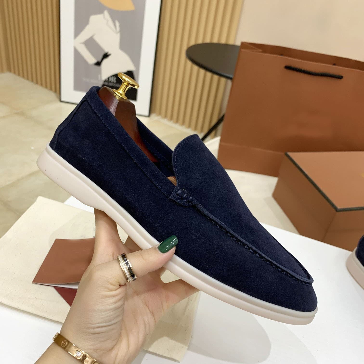 Chaussures en stock chez Whaleup ! Mocassins LP originaux Y Foreign Trade, chaussures plates décontractées en daim pour hommes !