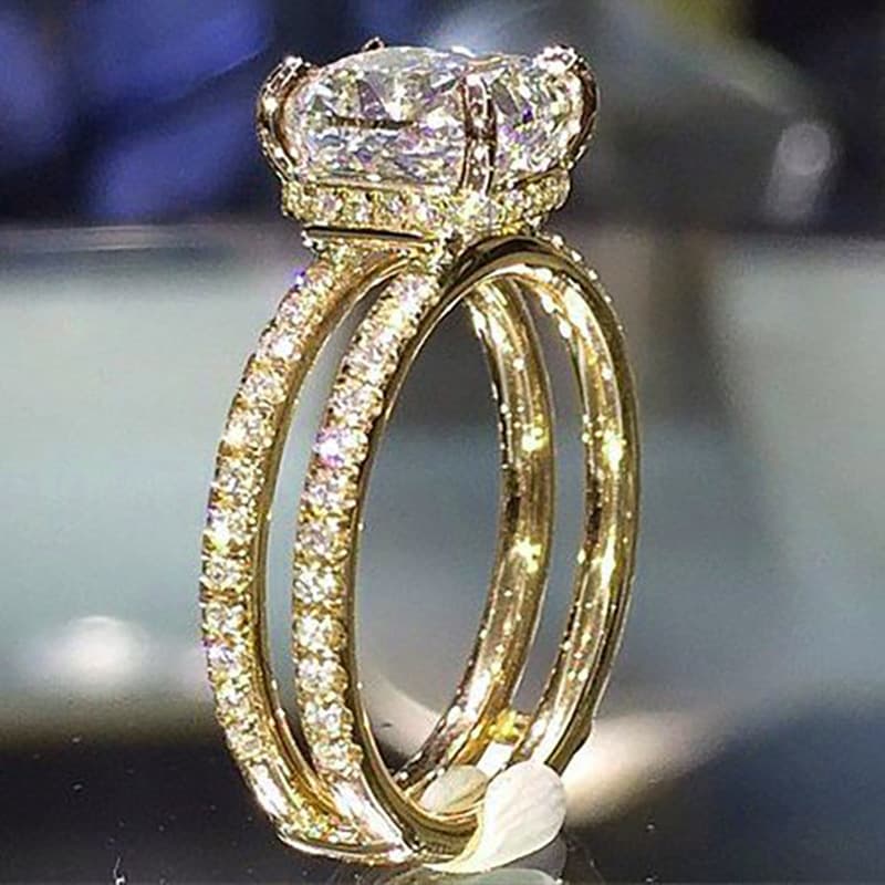 Cao Shi Fashion Six Claw Cubic Zirconia Single Women's Popular Engagement Dinner Ring