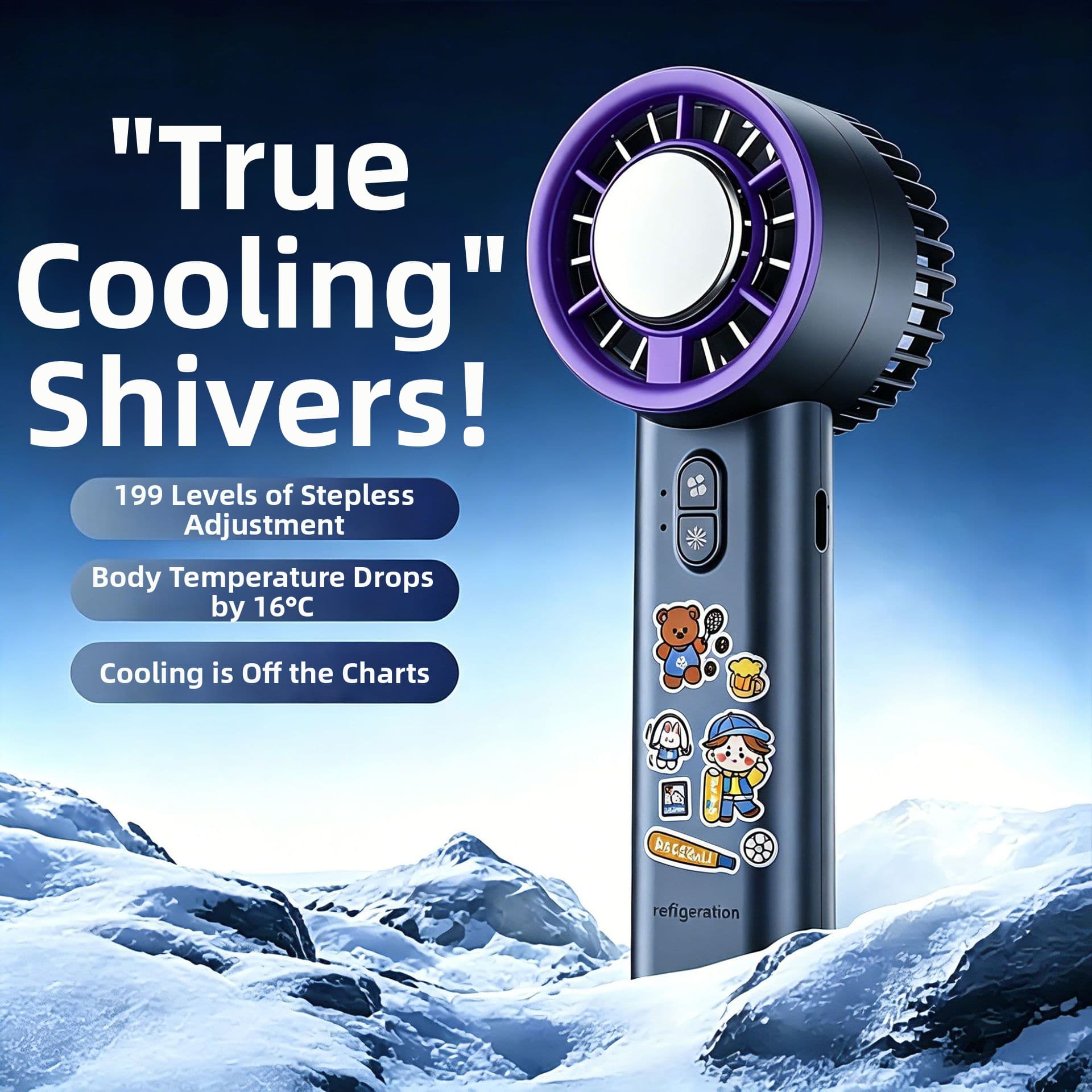Mini Handheld Cooling Fan With Semiconductor Bladeless Turbine USB Rechargeable Portable Desktop Fan For Office Use