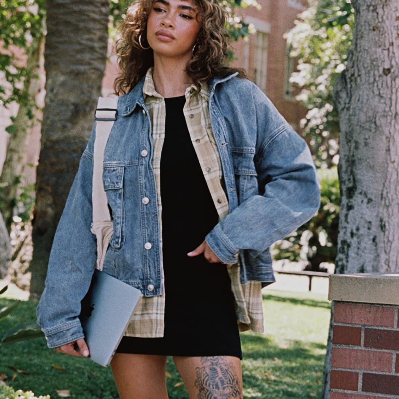 Versatile Three-dimensional Bag Jacket Retro Classic Loose Denim Jacket Top Women