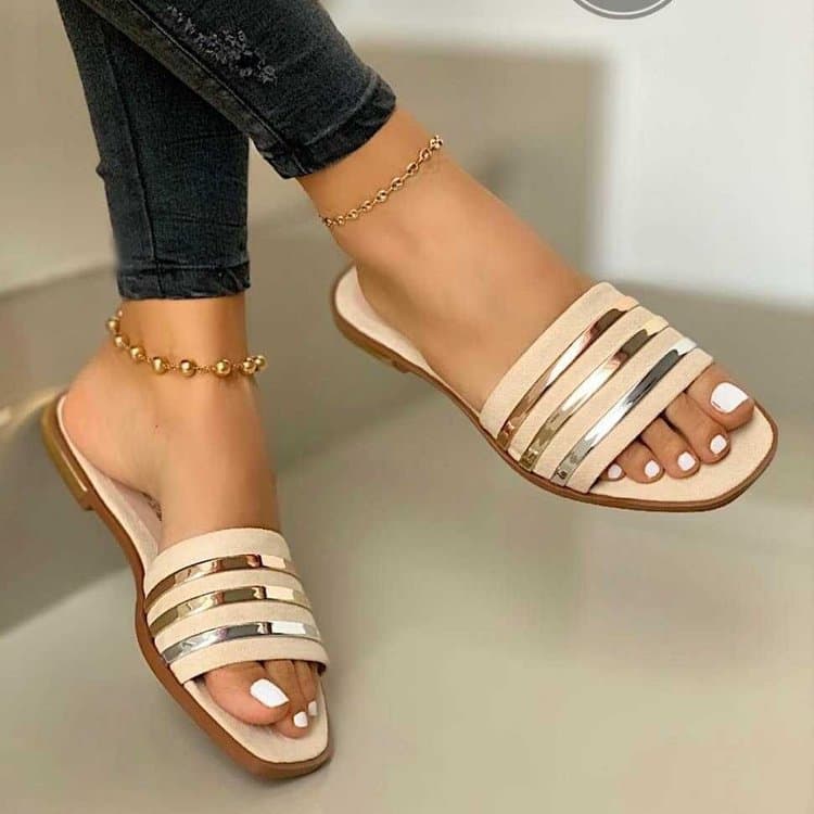 Women's Shoes Summer Large Size Comfortable Flat Slippers Women's Sandals