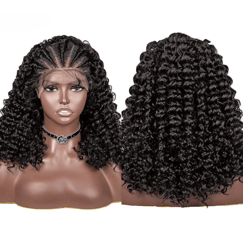 Kinky Afro Curly Wig - 18 Inch, 13x6 Lace Front. Large Lace Area, Baby Hair. 100% Hand-Woven