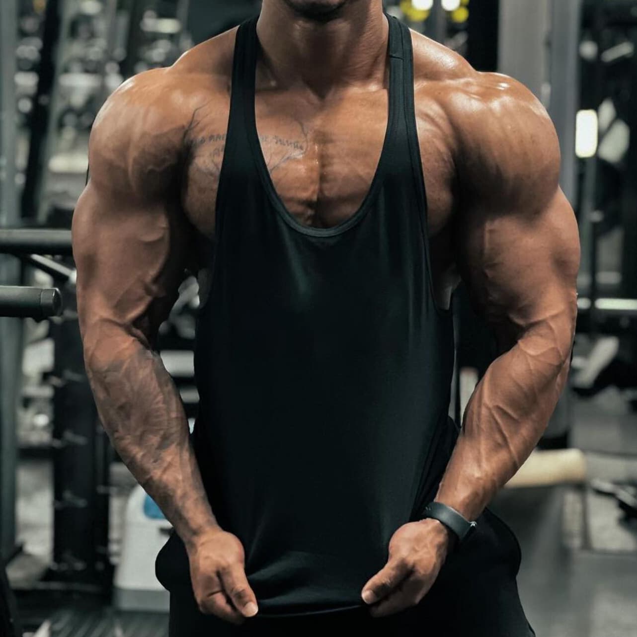 Men's Clothing Summer Sports Leisure Fitness Running Cotton Vest Thin Strap Solid Color Vest Men