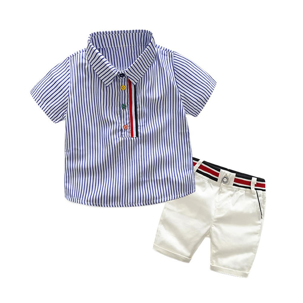 Children's Clothing Boys Summer Short Sleeved Cotton Tops Trendy Children's Shorts Two Piece Suits Foreign Trade Children's Clothing Wholesale