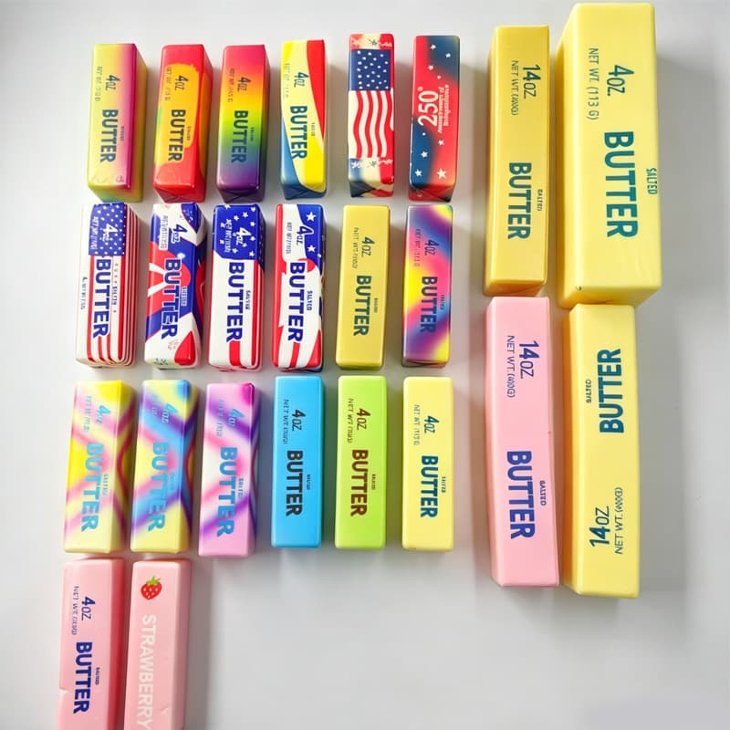 Slow Rebound Butter Sticks Super Soft Moist Squishy Toys PU Chewy Butter Bars Great Stress Reliever For Work