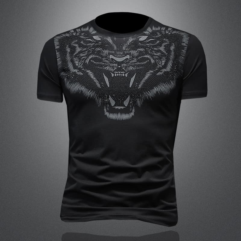Men's Clothing New Short Sleeved T Shirt Men's Printing Trendy Fashion Slim Youth Round Neck Casual Half Sleeved