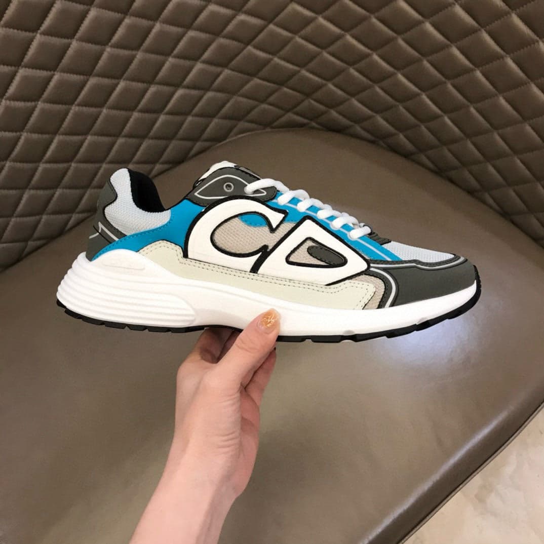 Chaussures de sport décontractées pour hommes, modèle New Letter CD B30, avec lacets et semelle adhésive, en cuir de vache
