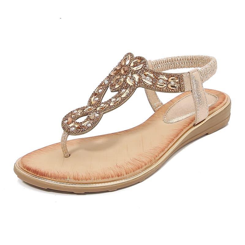 New Rhinestone Sandals Bohemian Wedge Sandals Women's Plus-size Women's Shoes