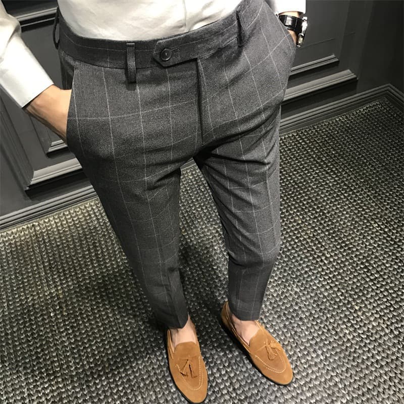 Men's Clothing Skinny Trousers British Style Trousers Men's Trousers Trendy Suit Trousers