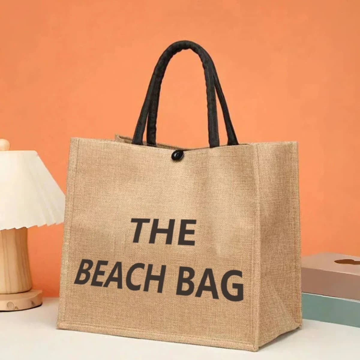 Linen tote bag large capacity bag commuting mommy bag ins makeup bag storage bag