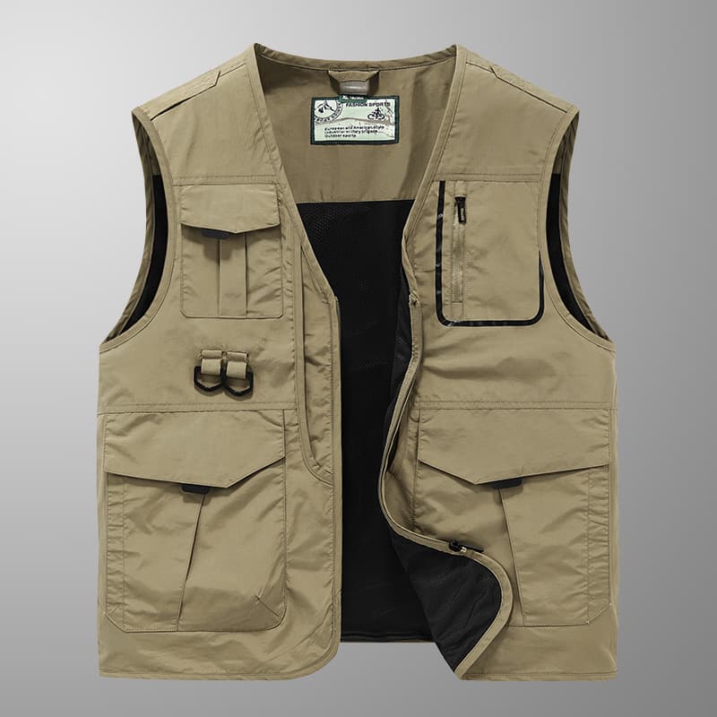 ​Men's Multi-Pocket Quick-Dry Vest - Outdoor Hiking & Fishing Sleeveless Jacket (M-6XL, Lightweight & Breathable)​
