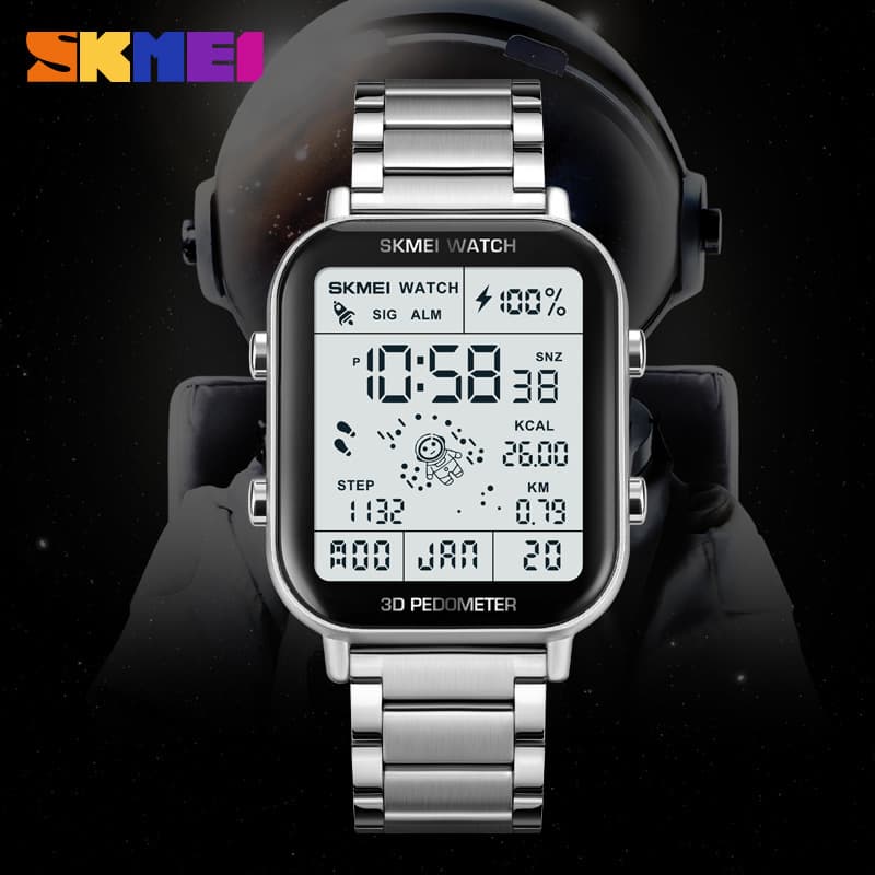 Moment beauty skmei multi-functional pedometer male student electronic watch waterproof sports calorie calculation men's watch