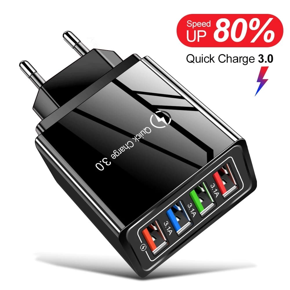 EU/US Plug USB Charger Quick Charge 3.0 For Phone Adapter For IPhone 14 Pro Max Tablet Portable Wall Mobile Charger Fast Charger