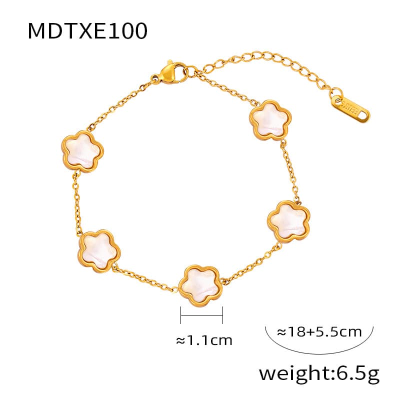 Parure de bijoux pour femme, style médiéval, bijoux géométriques de niche incrustés de pierres blanches Besson unilatérales en forme de fleur,