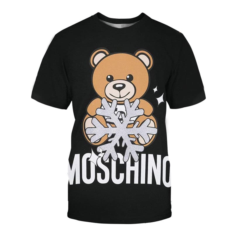 T-Shirt ample surdimensionné à imprimé de dessin animé ours pour femmes, nouvelle collection