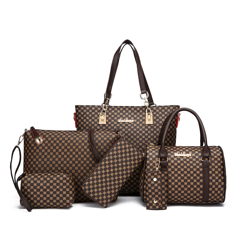 Handbag Set For Women Stylish Six-piece Handbag With Shoulder Crossbody
