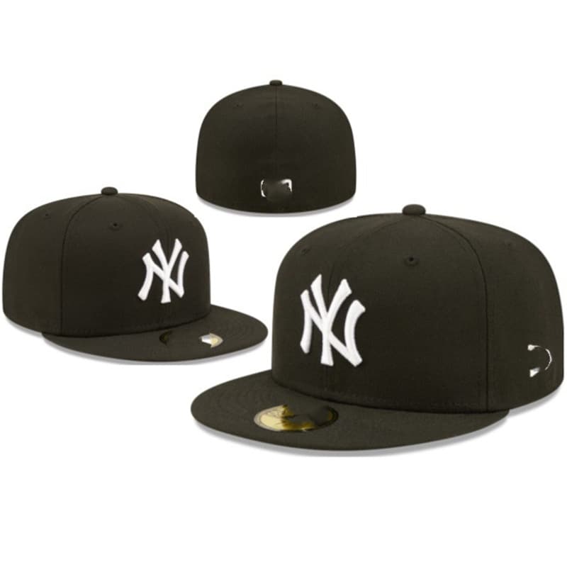 Casquette de baseball classique de couleur unie à couverture complète de l'équipe de la ligue professionnelle des Dodgers et des Yankees à visiè