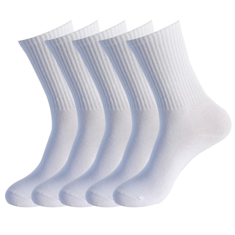 1pairs High Elastic Female Socks Student Black And White Mid-tube Socks Sports Wicking Cotton Socks Casual Solid Color Long Socks Female