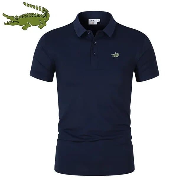 Polo à revers respirant en coton pour homme, broderie, popsicle, tendance, été, loisirs, affaires