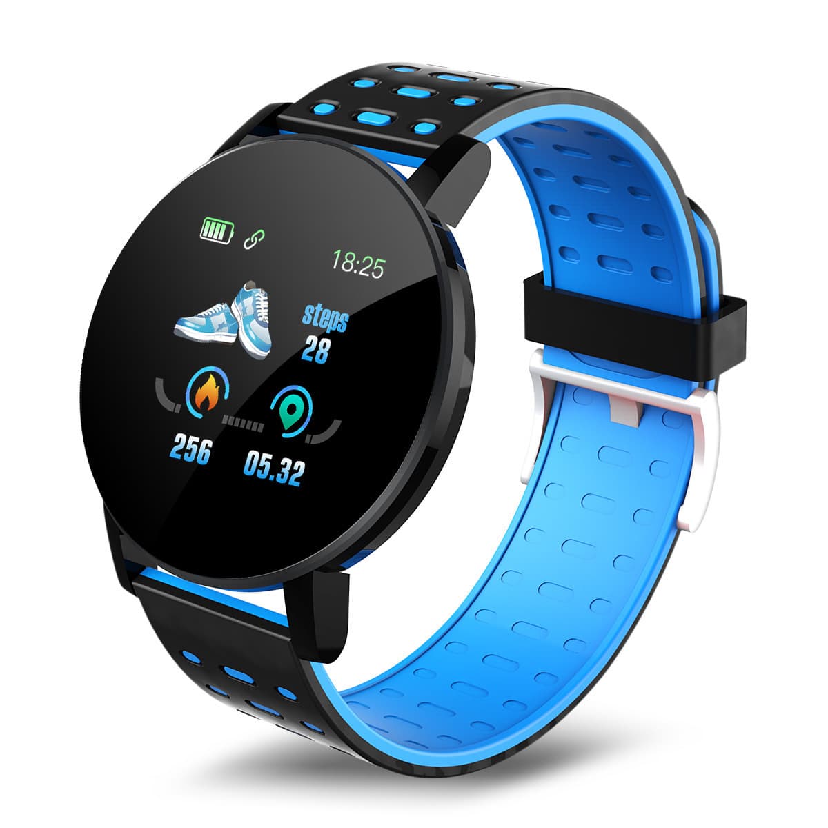 ID119PLUS Smart Wristband High-definition Round Screen Touch Sensitive Heart Rate, Blood Pressure, Blood Oxygen Information Reminder Watch