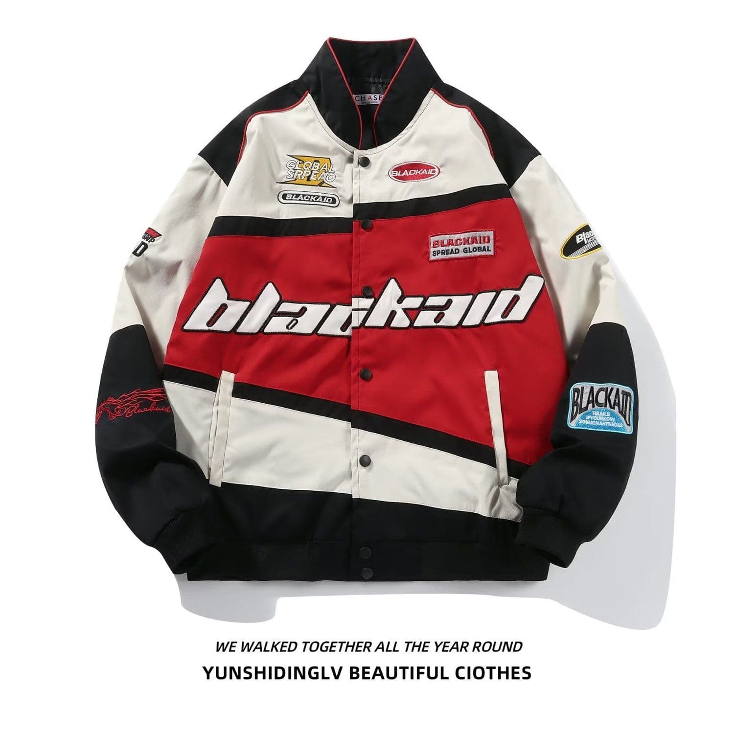 Original American Retro Racing Jacket Men And Women Bomb Street Motorcycle Jacket Baseball Clothing Autumn And Winter