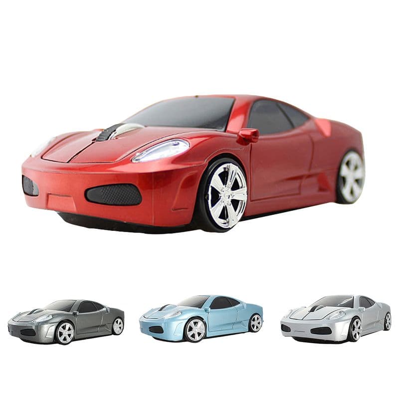 Xinweiqing 2.4GHz 1600 DPI USB 2.0 Men Sport Car Shape Wireless Optical Gaming Mouse Gift
