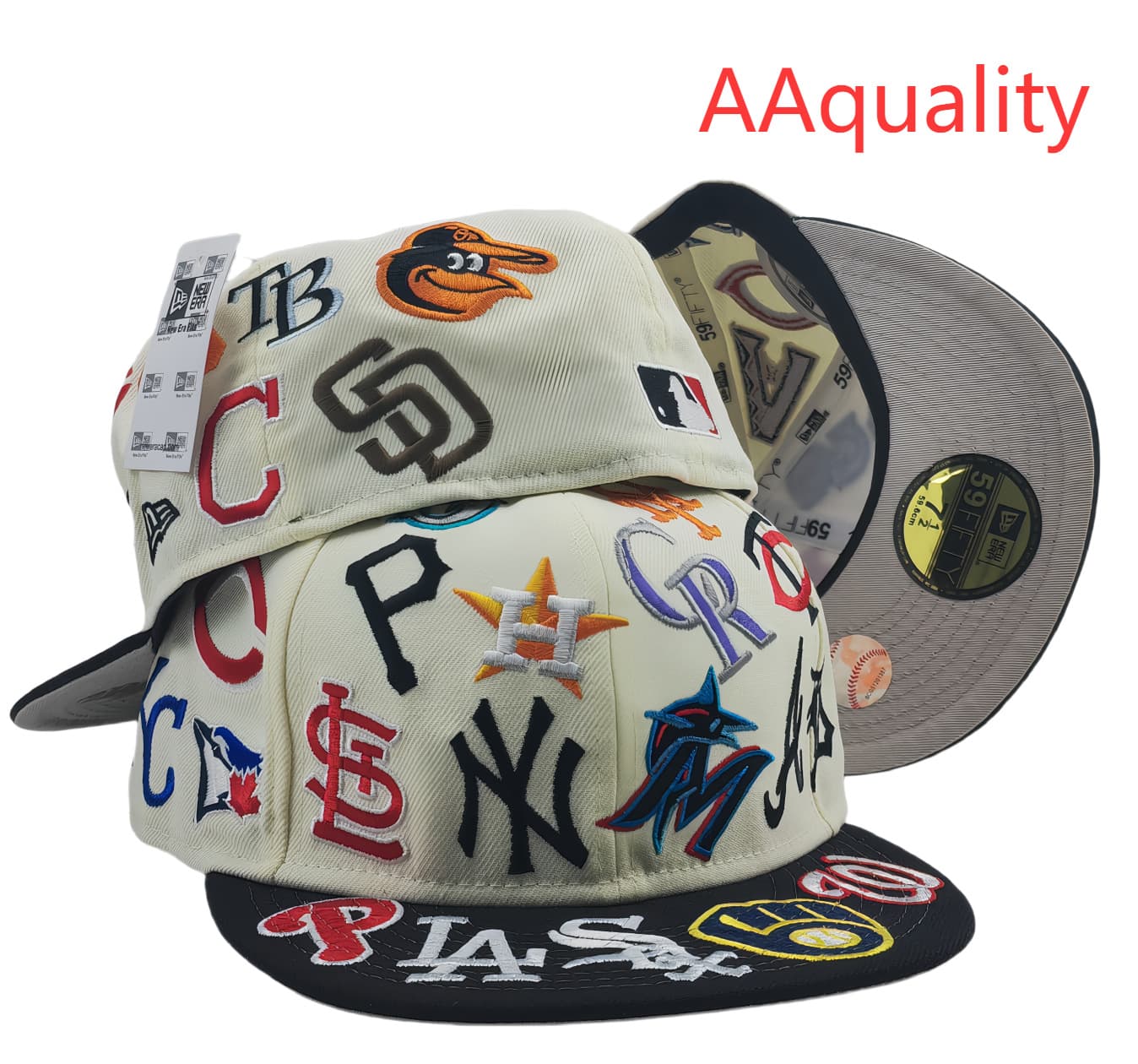 Casquette de baseball tendance 2025, modèle AA, taille unique, visière plate, idéale pour les équipes de commerce extérieur transfrontalier.