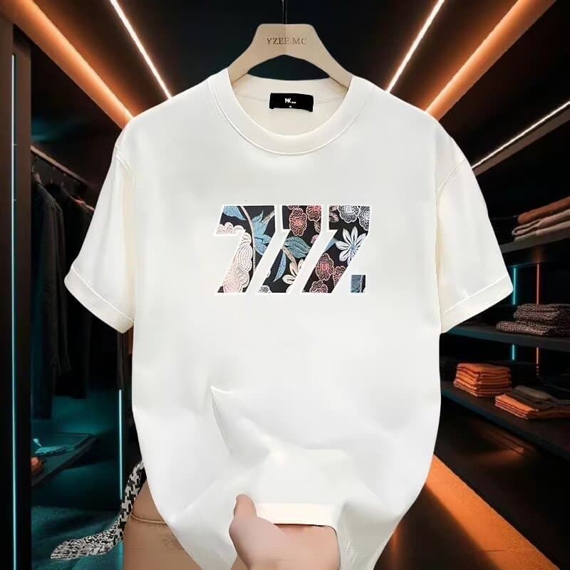 Men's Clothing Pure Cotton Men's Round Neck T Shirt Tops Summer New Popular Trend Loose Short Sleeve Youth Bottoming Casual Half Sleeve