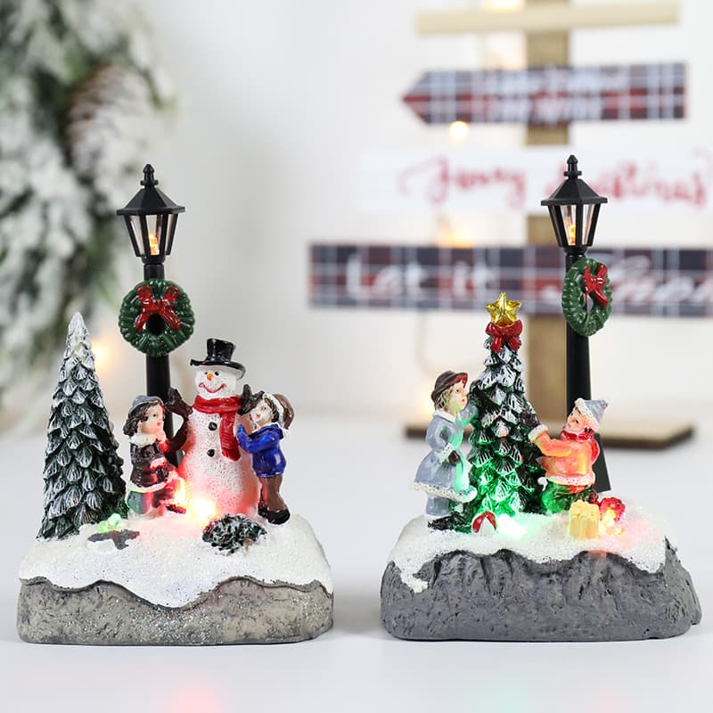 Christmas New Christmas Decorations Resin Small House Micro Landscape Resin House Small Ornaments Christmas Gifts