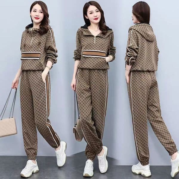 Women's Clothing Sportswear suits for women spring and autumn new small size sweater loose age reducing fashionable and stylish casual two piece suit