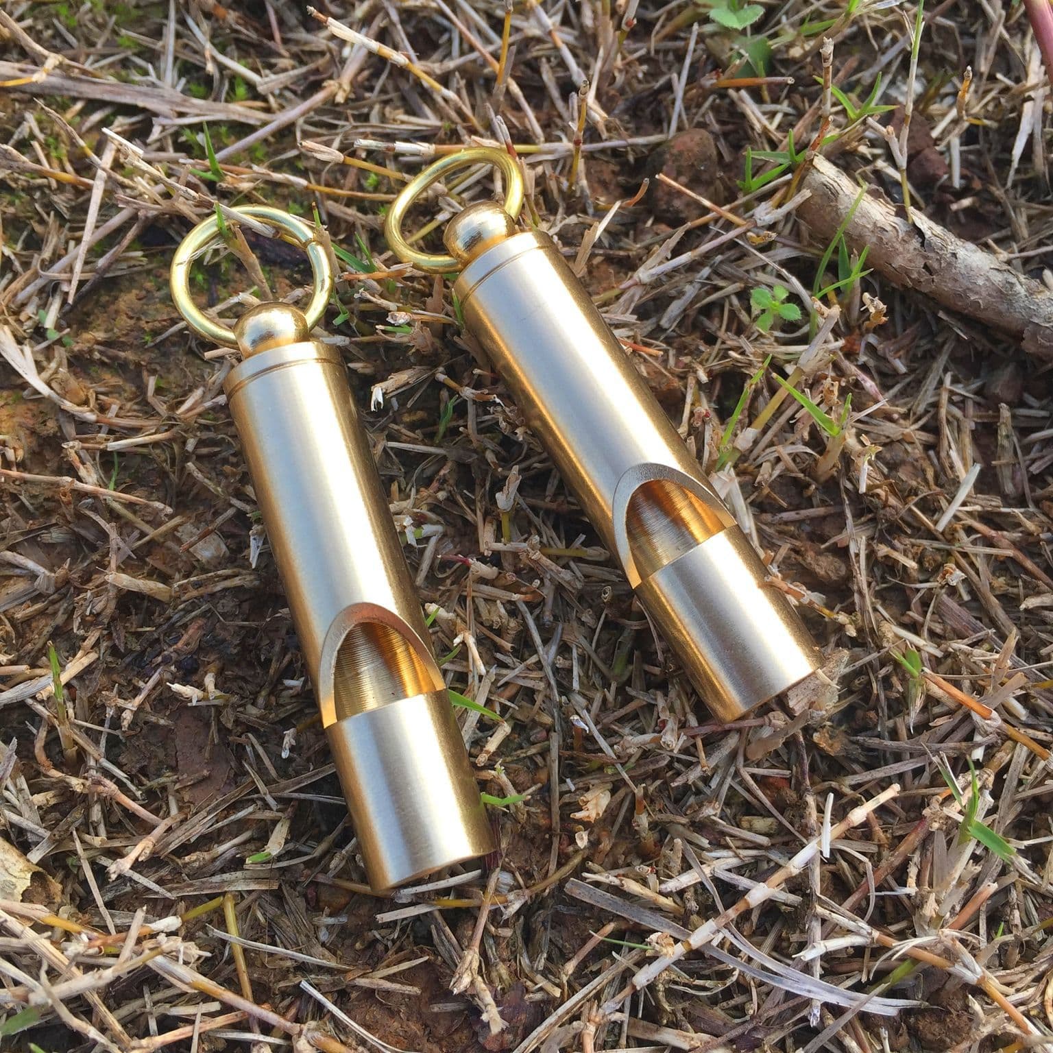 Premium Solid Brass Whistle – Ultra-Loud Emergency Survival Tool For Outdoor, Hiking, Camping & Keychain EDC (Handcrafted, Rustproof, High-Pitched)