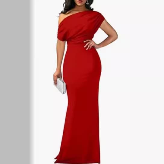 Women's Clothing Spring Women's Elegant Sleeveless Off Shoulder Bodycon Long Formal Party Dress