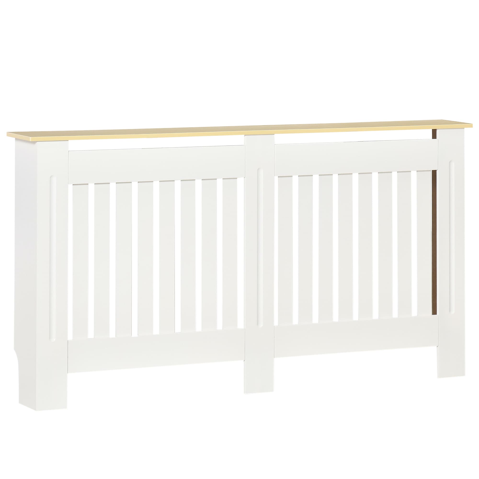 HOMCOM Cache-radiateur 152x19x83 cm en MDF Blanc