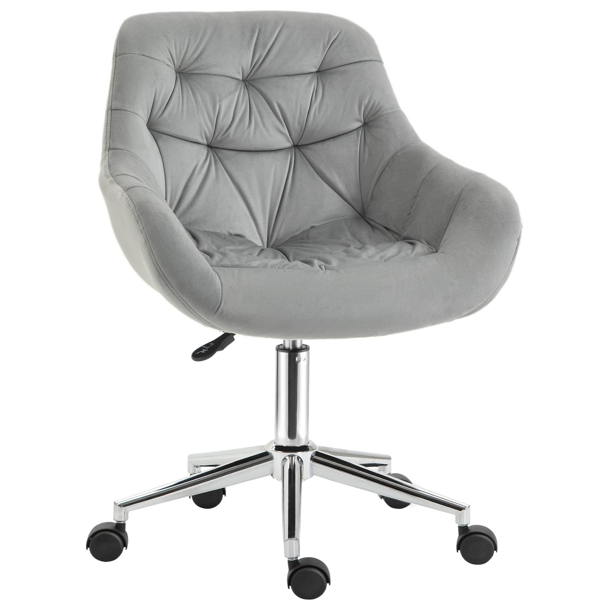 Vinsetto Fauteuil chaise de bureau ergonomique design contemporain pivotante 360° hauteur réglable 59 x 58 x 90 cm gris Aosom France