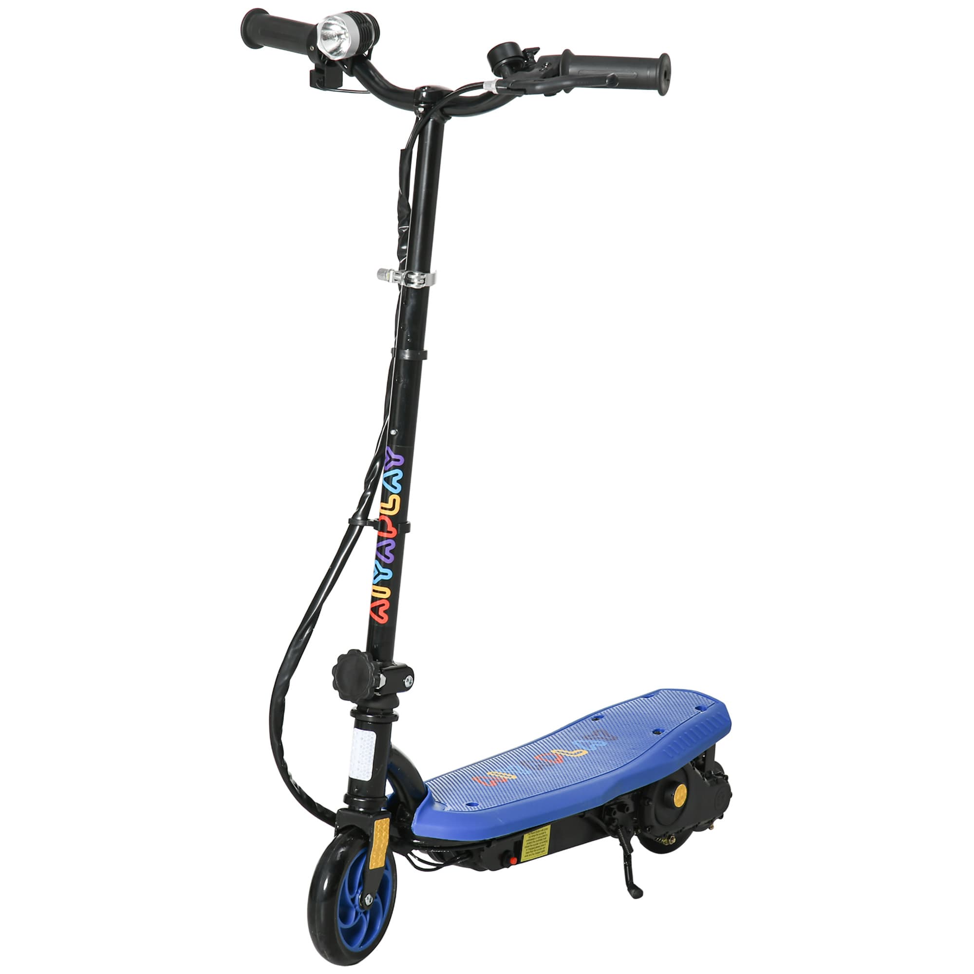 HOMCOM Trottinette électrique régalable en plastique bleu incl. avec repose-pieds Aosom France
