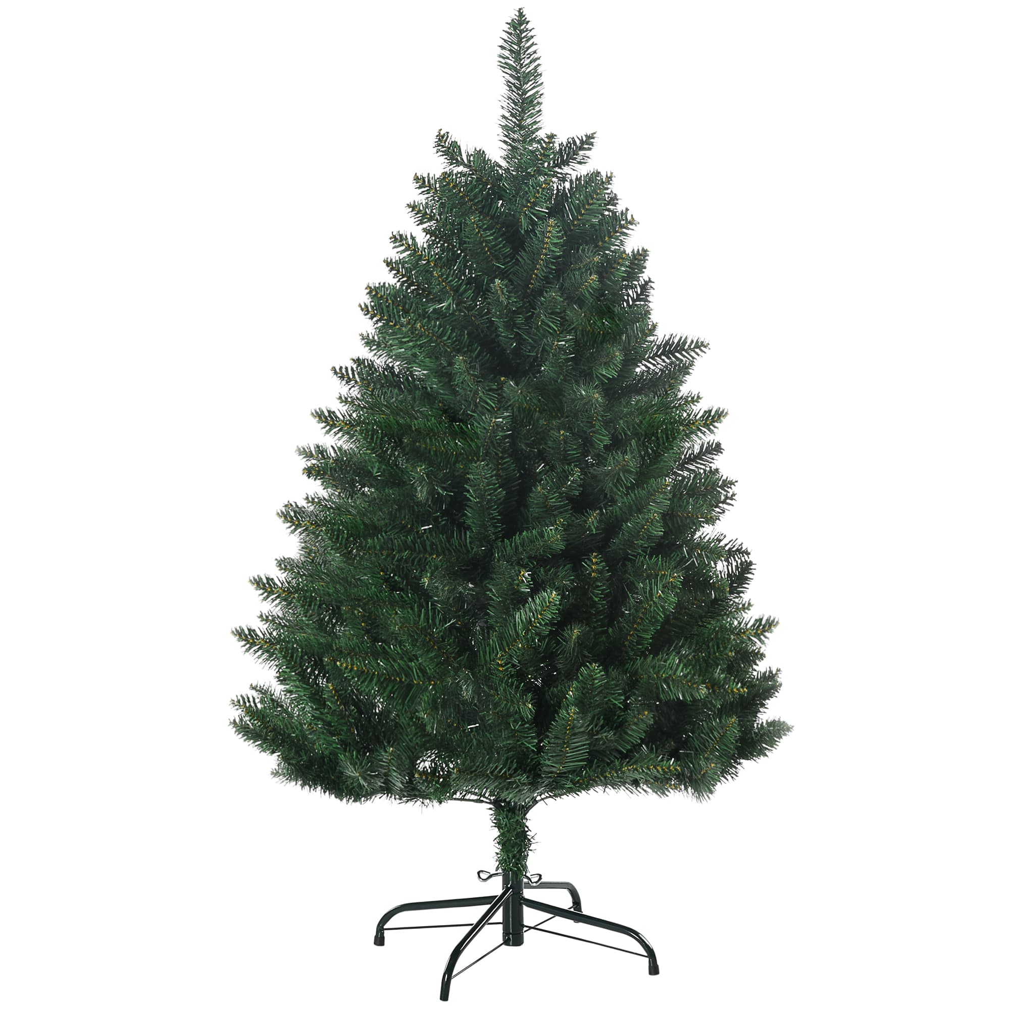 HOMCOM Sapin de Noël artificiel sapin artificiel 305 branches avec pied croix acier amovible Ø 85 x 120H cm vert