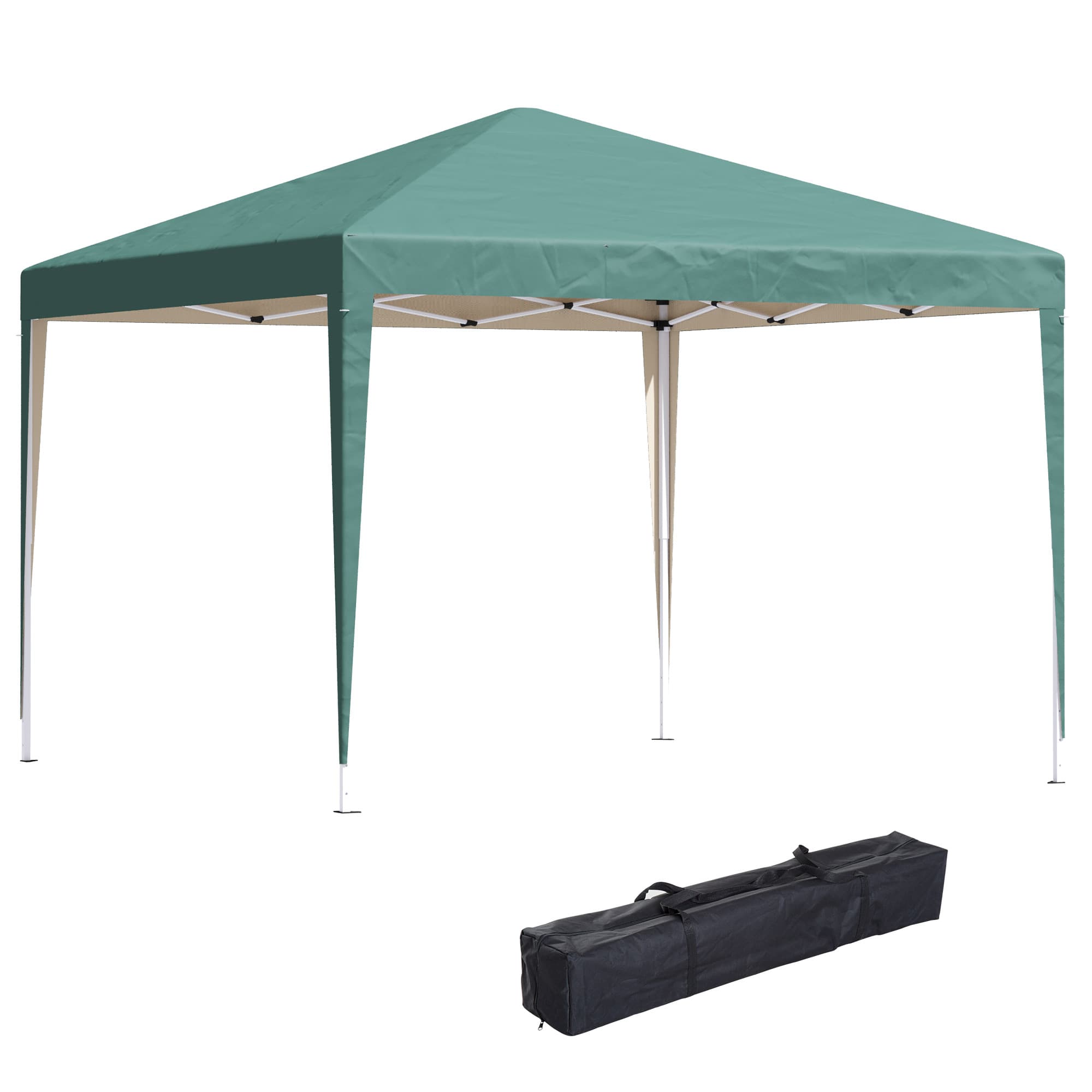 Outsunny Tonnelle de jardin pop-up Barnum de Jardin Pliant Anti-UV + Sac de Transport Acier Oxford 3 x 3 x 2,55 m vert