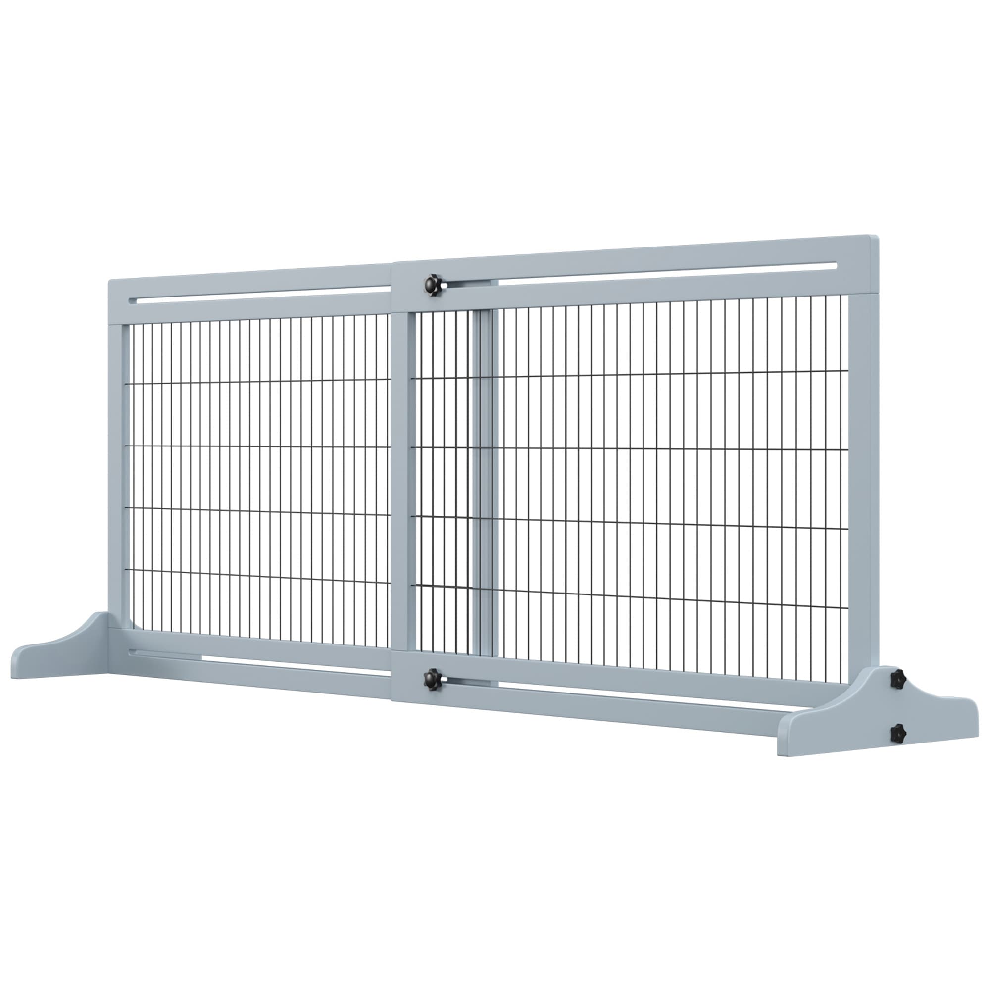PawHut Barrière de sécurité pour chien extensible longueur réglable 104-183 x 36 x 69 cm pin bleu