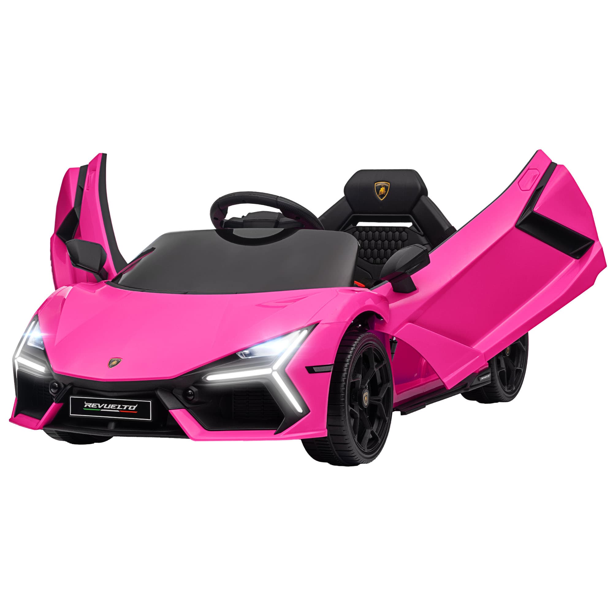 AIYAPLAY Voiture électrique pour enfants de 3-5 ans, entraînement en douceur, télécommandable, avec klaxon, en plastique et en métal, rose