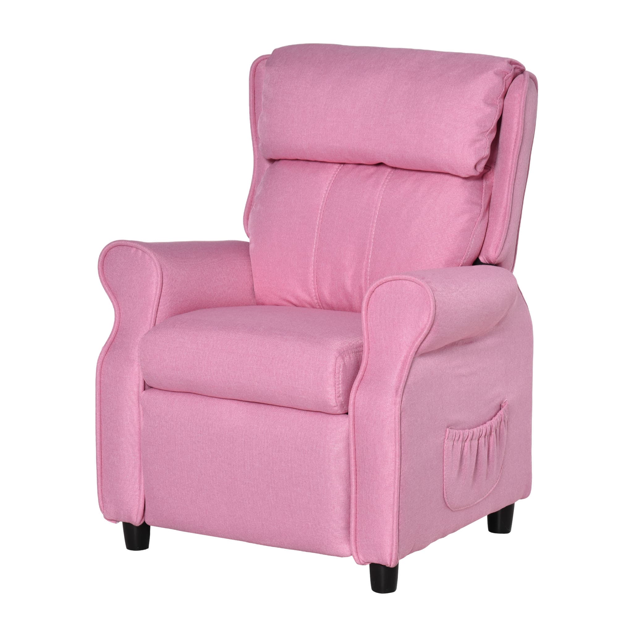 Canapé enfant HOMCOM Canapé pour enfants Fauteuil pour enfants Canapé inclinable avec repose-pieds pour garçons et filles de 3 à 5 ans Rose 58 x 53 x 70 cm