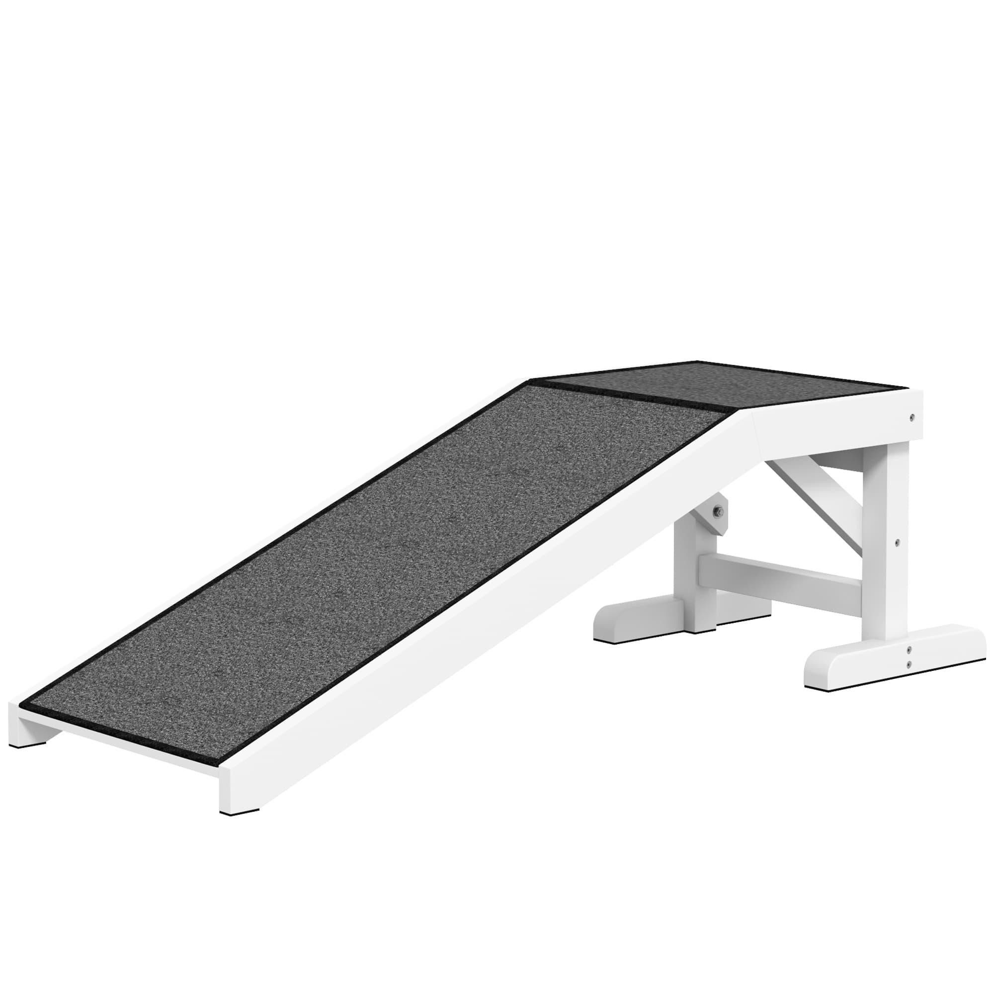 PawHut Haustierrampe avec tapis antidérapant 125 x 40 x 35,5cm Pin