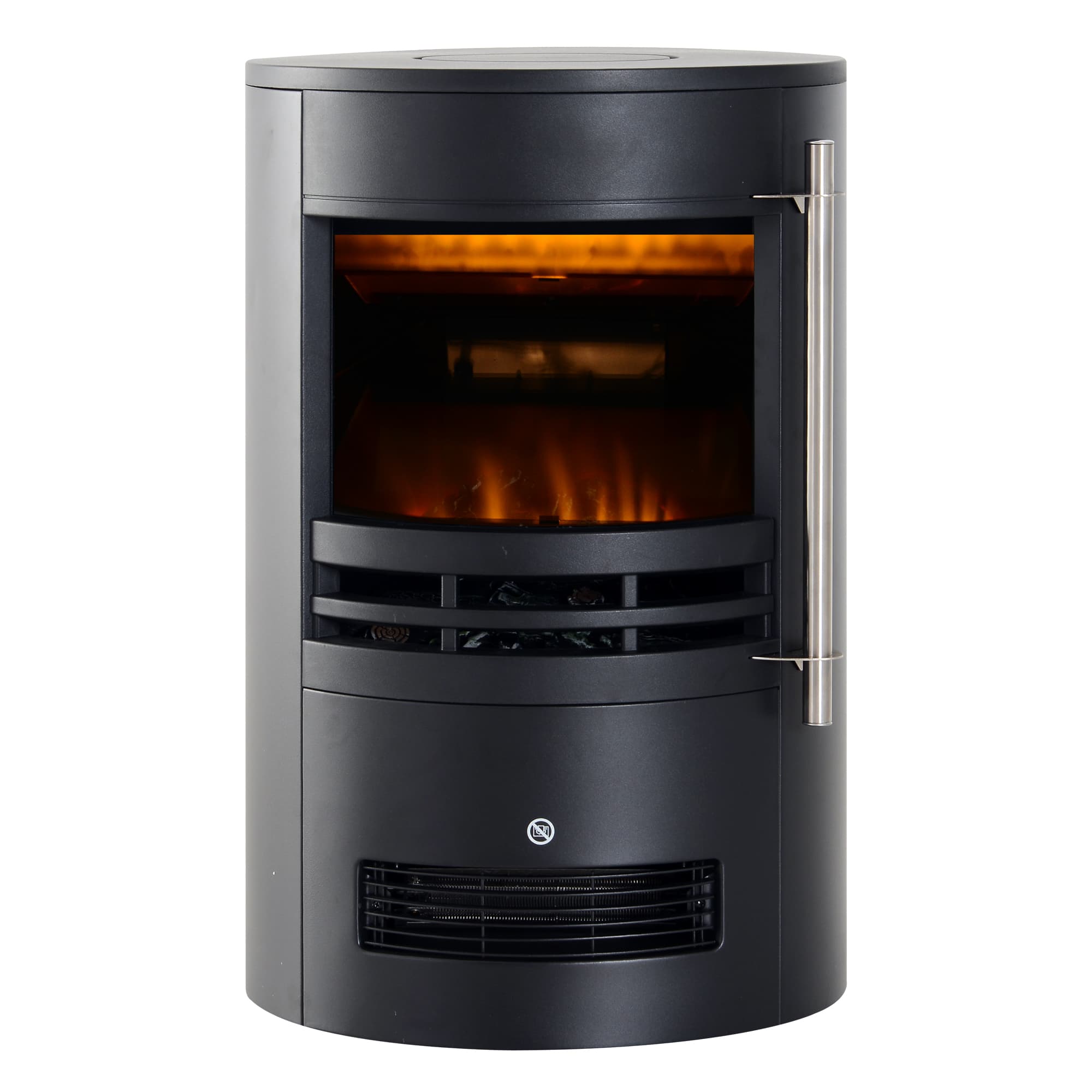 HOMCOM LED Cheminée Électrique Cheminée Murale Cheminée sur Pied avec Effet de Flamme 900/2000W 41x41x64,5cm
