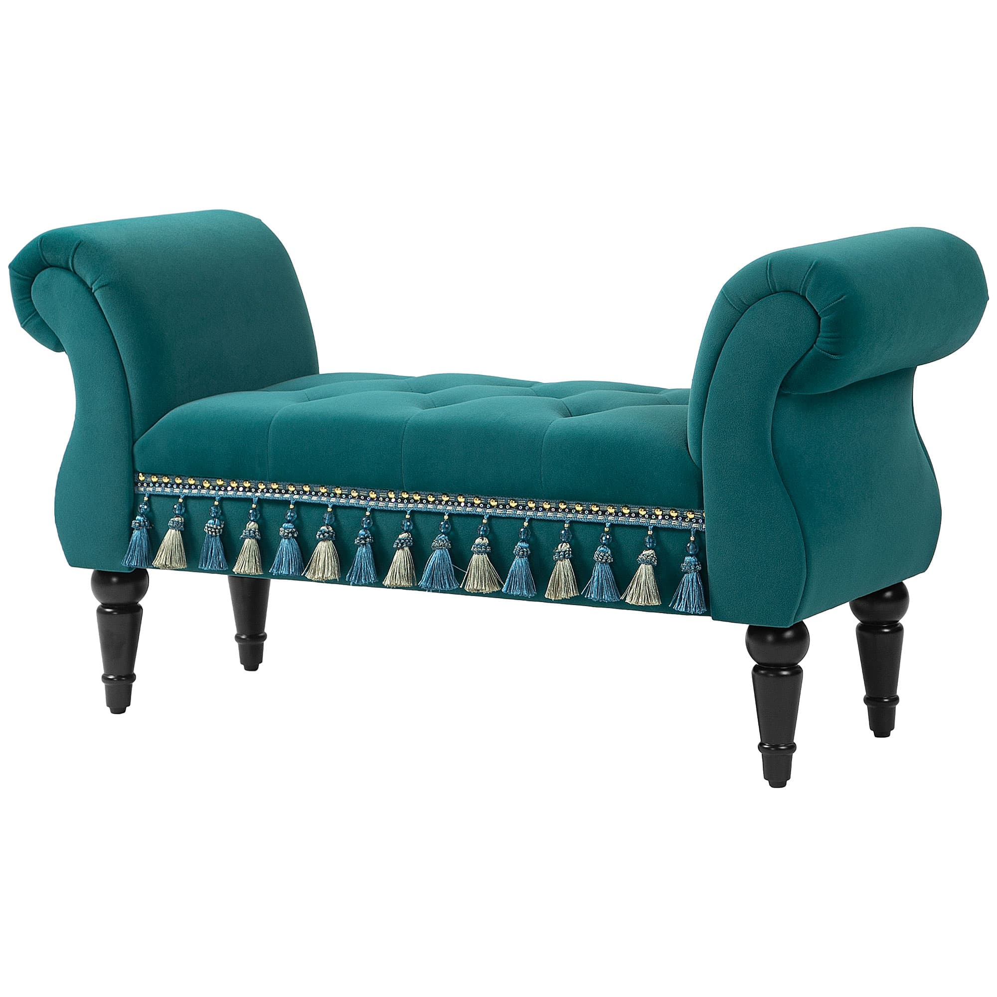 HOMCOM Banc rembourré, Sitzbank, Design vintage, jusqu'à 150 kg, 117x40x58 cm, Vert