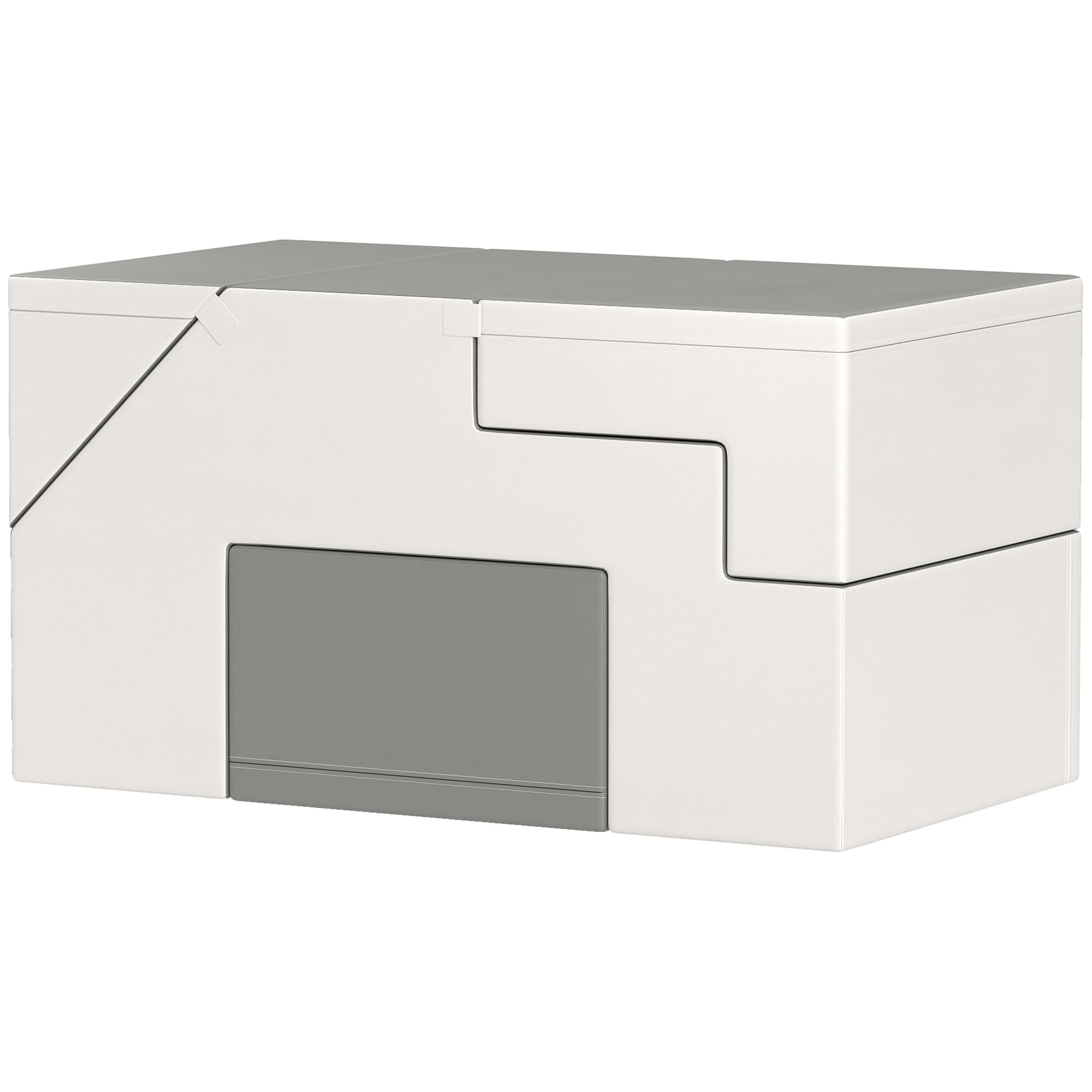 HOMCOM Jeu d'escalade et de glissement pour enfants, favorise la motricité, simili cuir, mousse EPE, 86x49x47 cm, Gris