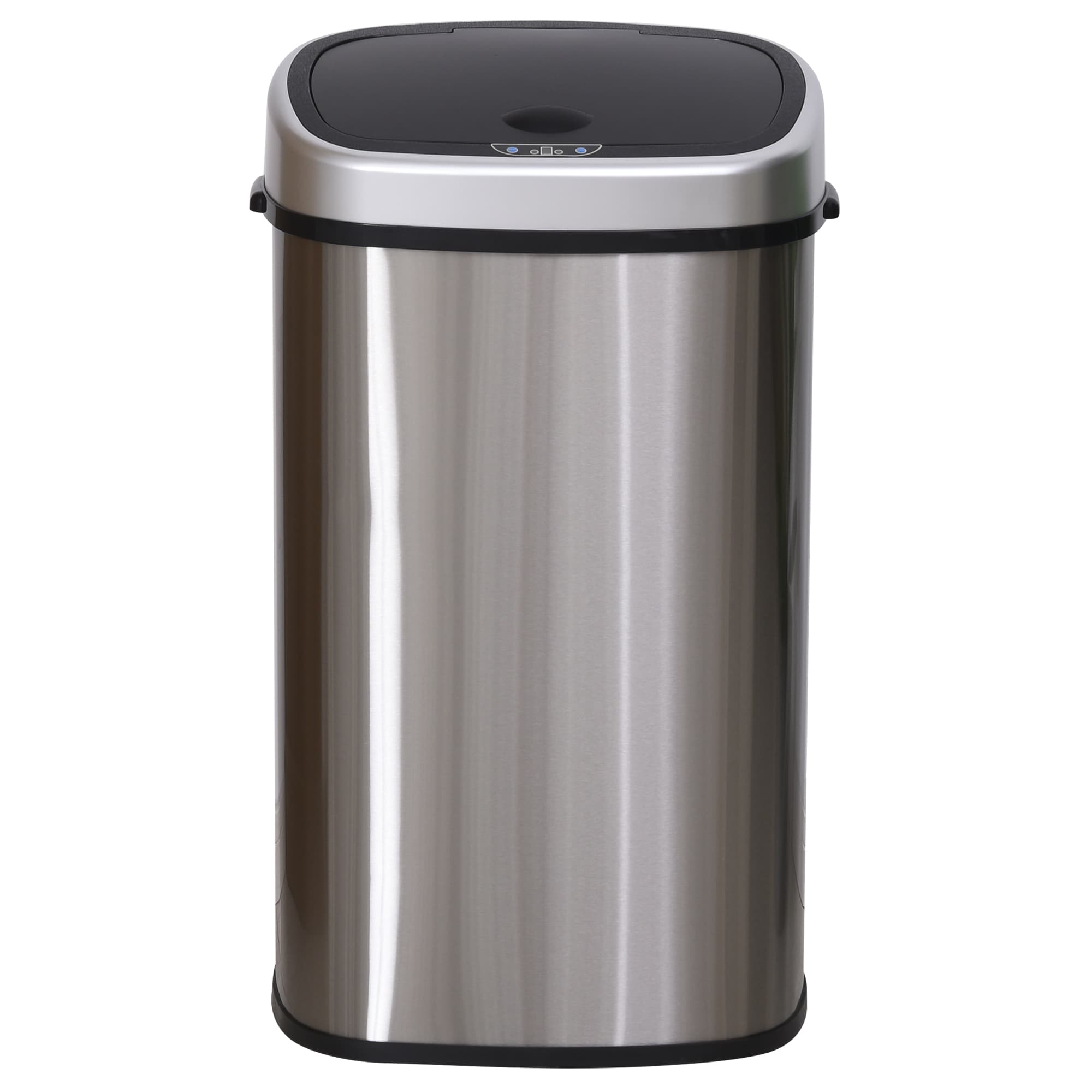 HOMCOM Poubelle Automatique avec Capteur Infrarouge 58L Argent L40,9 x P28,9 x H68 cm