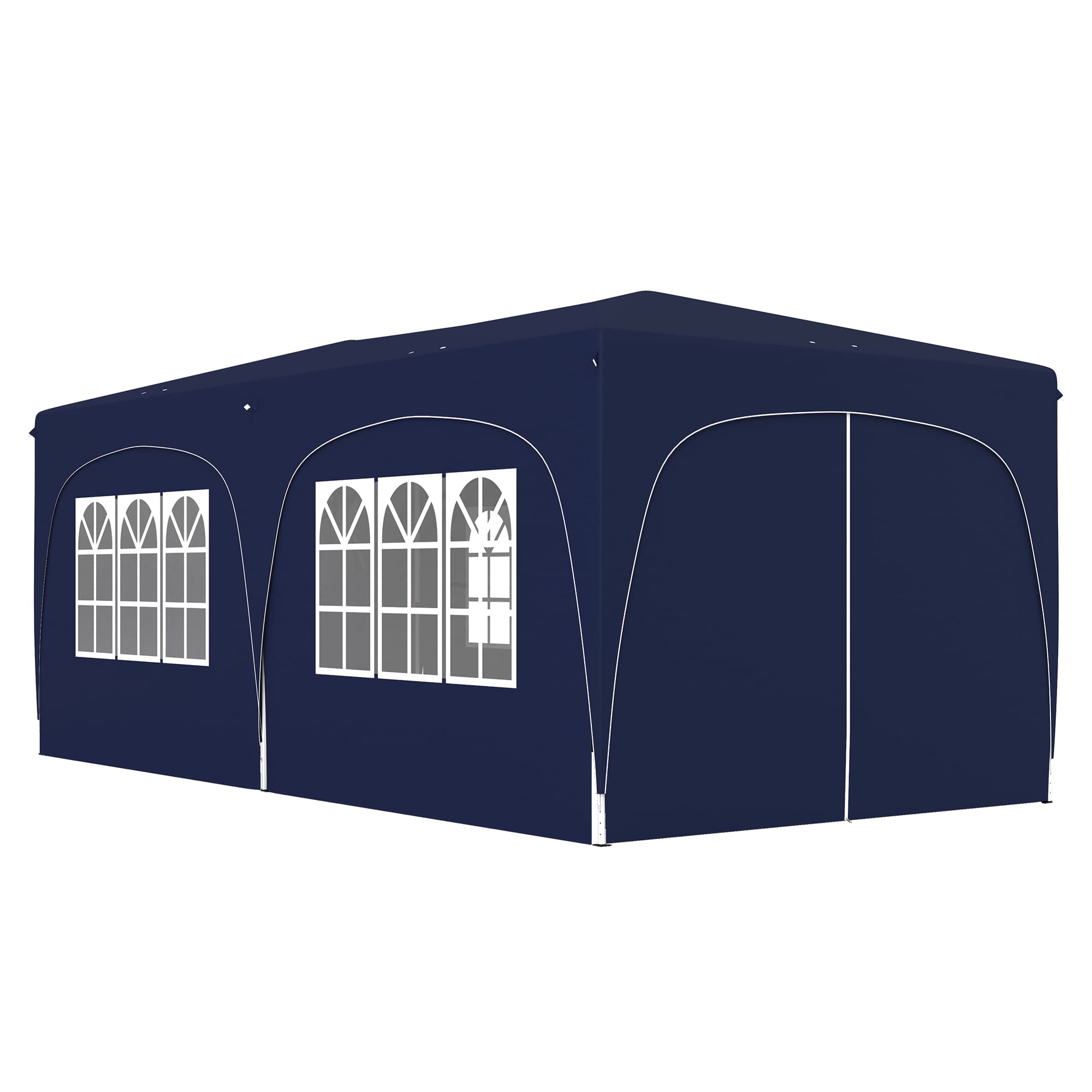 Outsunny Pavillon pop-up 3 x 6 m avec panneaux latéraux, protection UV50+, tente de jardin ajustable en hauteur avec sac de transport et sacs de sable