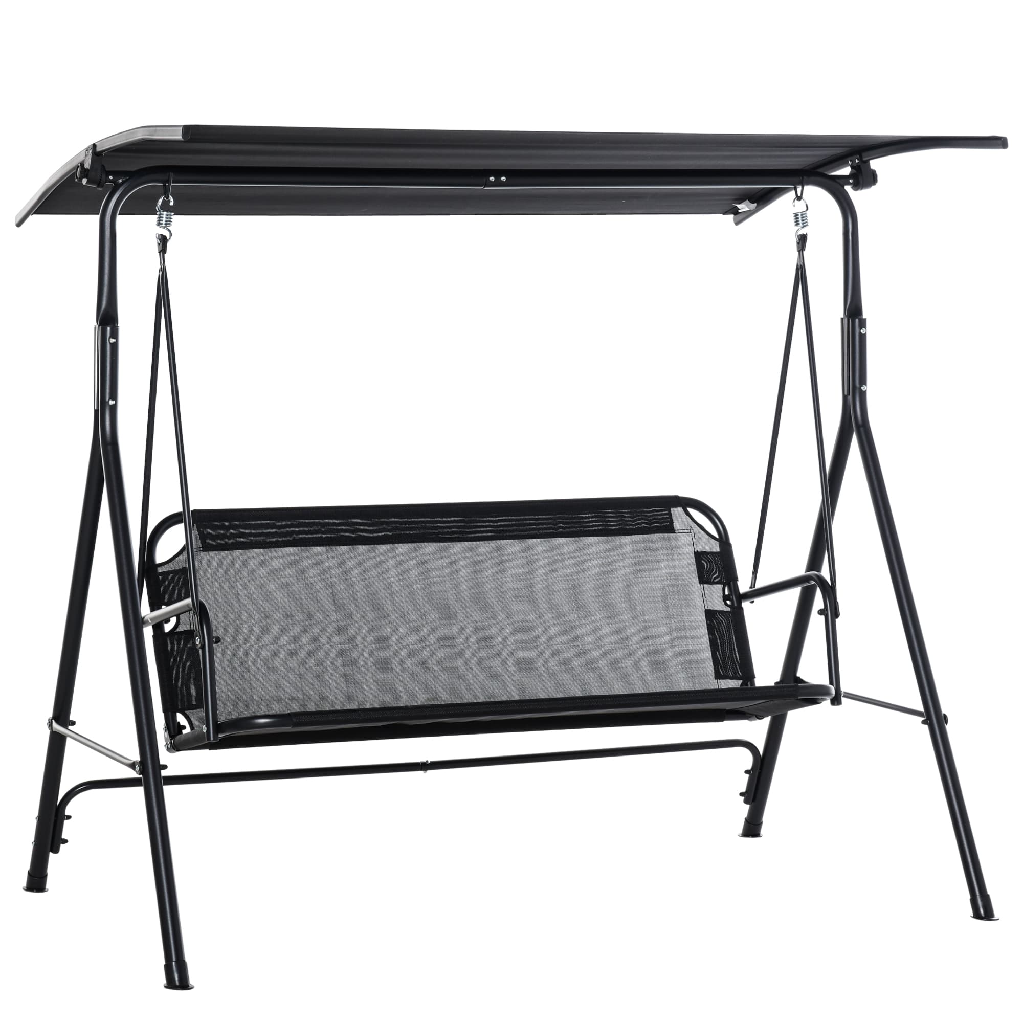 Outsunny 2 places balançoire de jardin charge 200 kg 172x110x155 cm noir