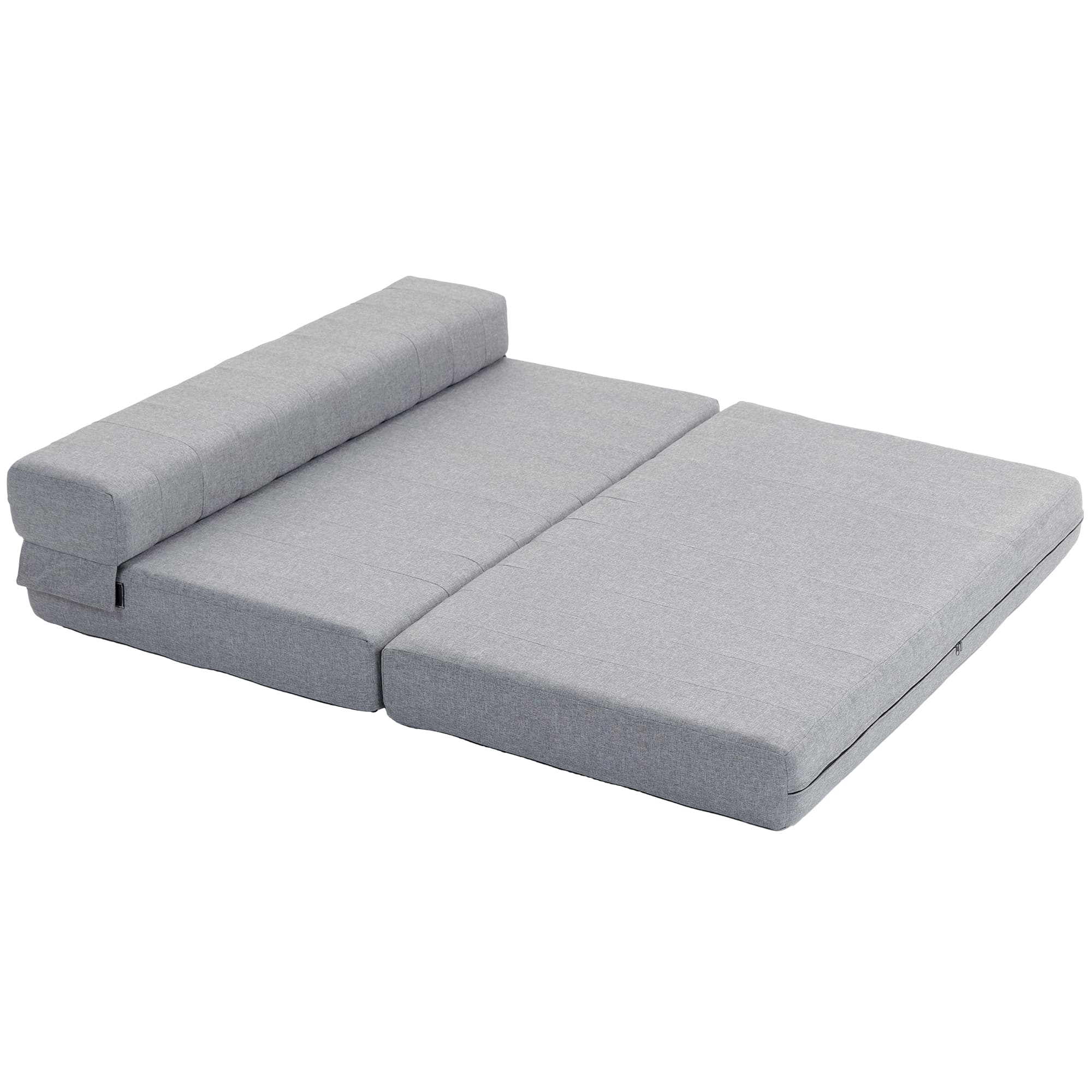 HOMCOM Fauteuil pliant avec fonction lit d'appoint, lit d'invité, pliable, jusqu'à 250 kg, 138x80x50 cm, Gris