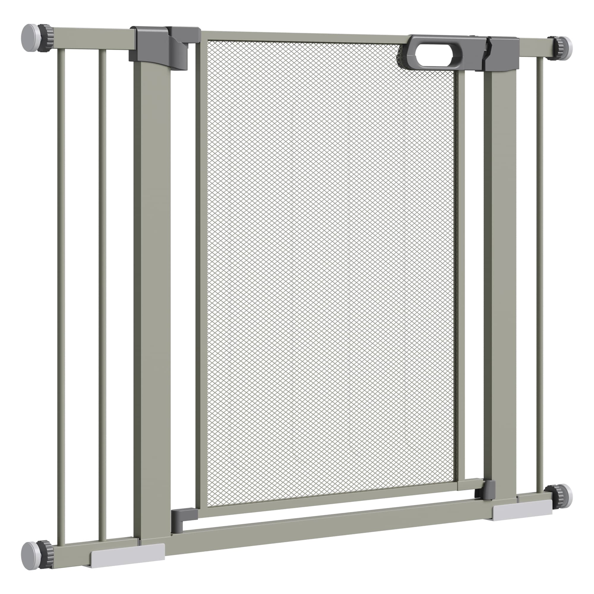 PawHut Lot de 2 barrières de sécurité pour animaux domestique avec fermeture automatique double verrouillage largeur 75-103 cm